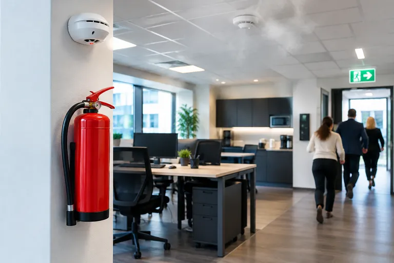 Brandveiligheid op kantoor: rookmelders, blussers en vluchtroutes